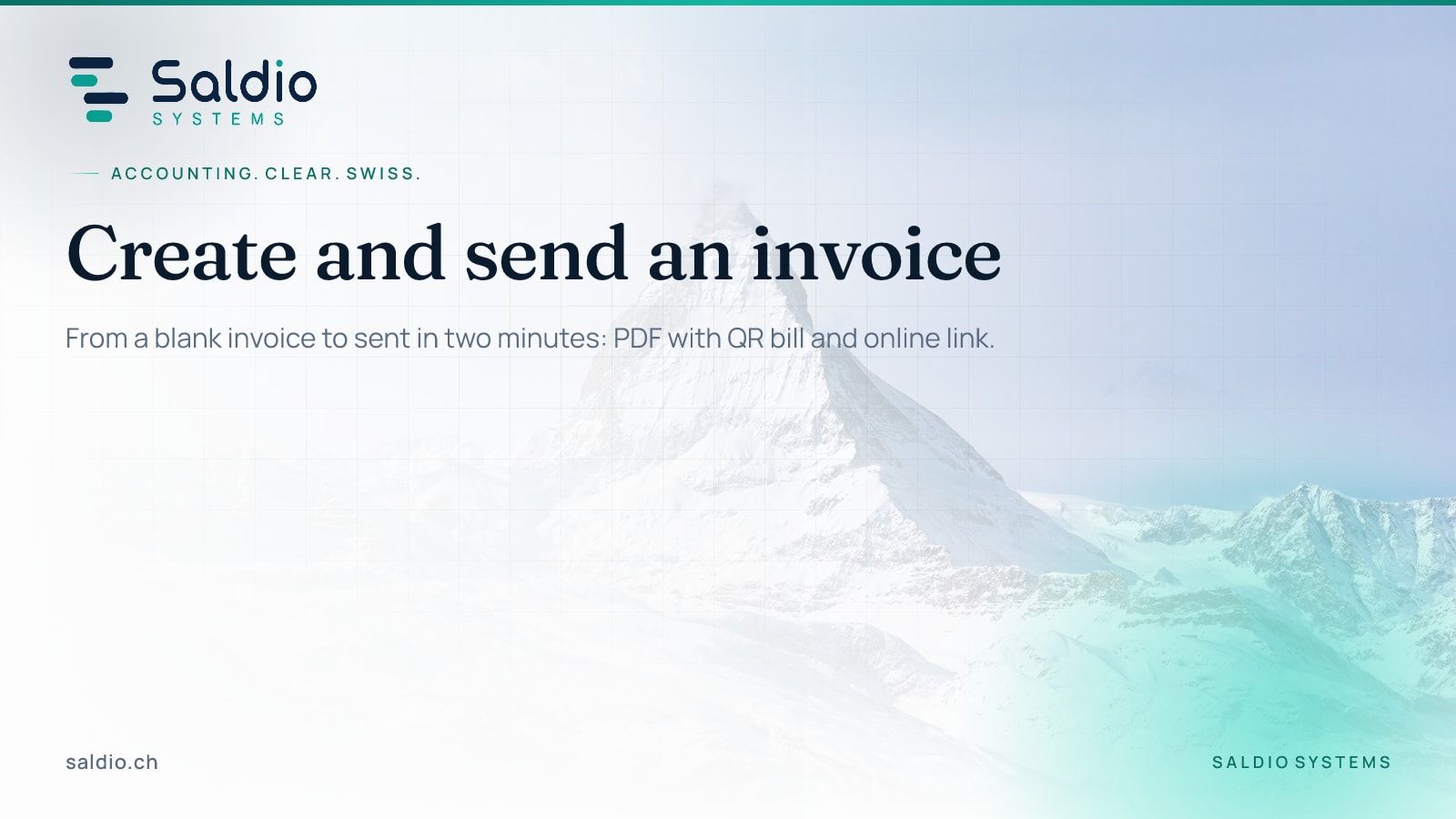Create and send an invoice in two minutes with Saldio