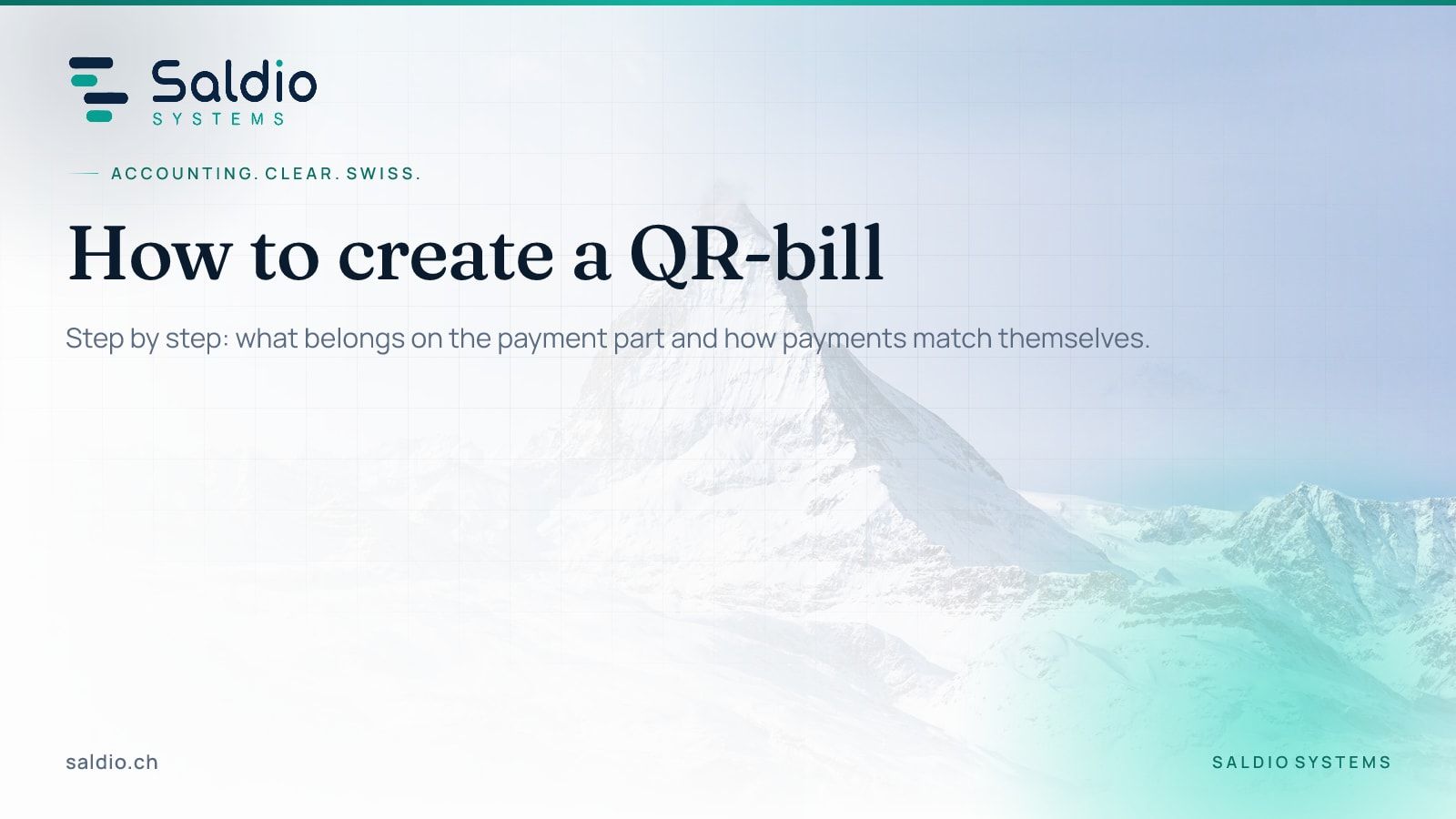 How to create a QR-bill, a step-by-step guide for Swiss SMEs