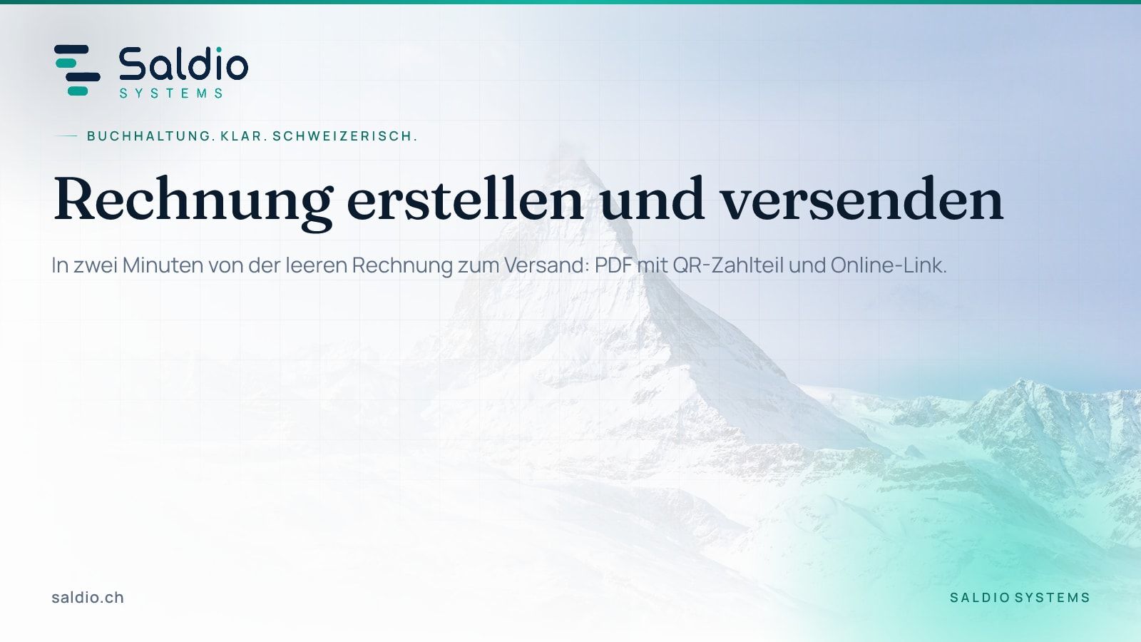 Rechnung erstellen und versenden in zwei Minuten mit Saldio